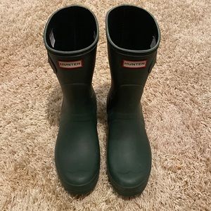 Womens green original short Hunter boots